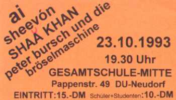 Eintrittskarte ai 1993 Vorderseite